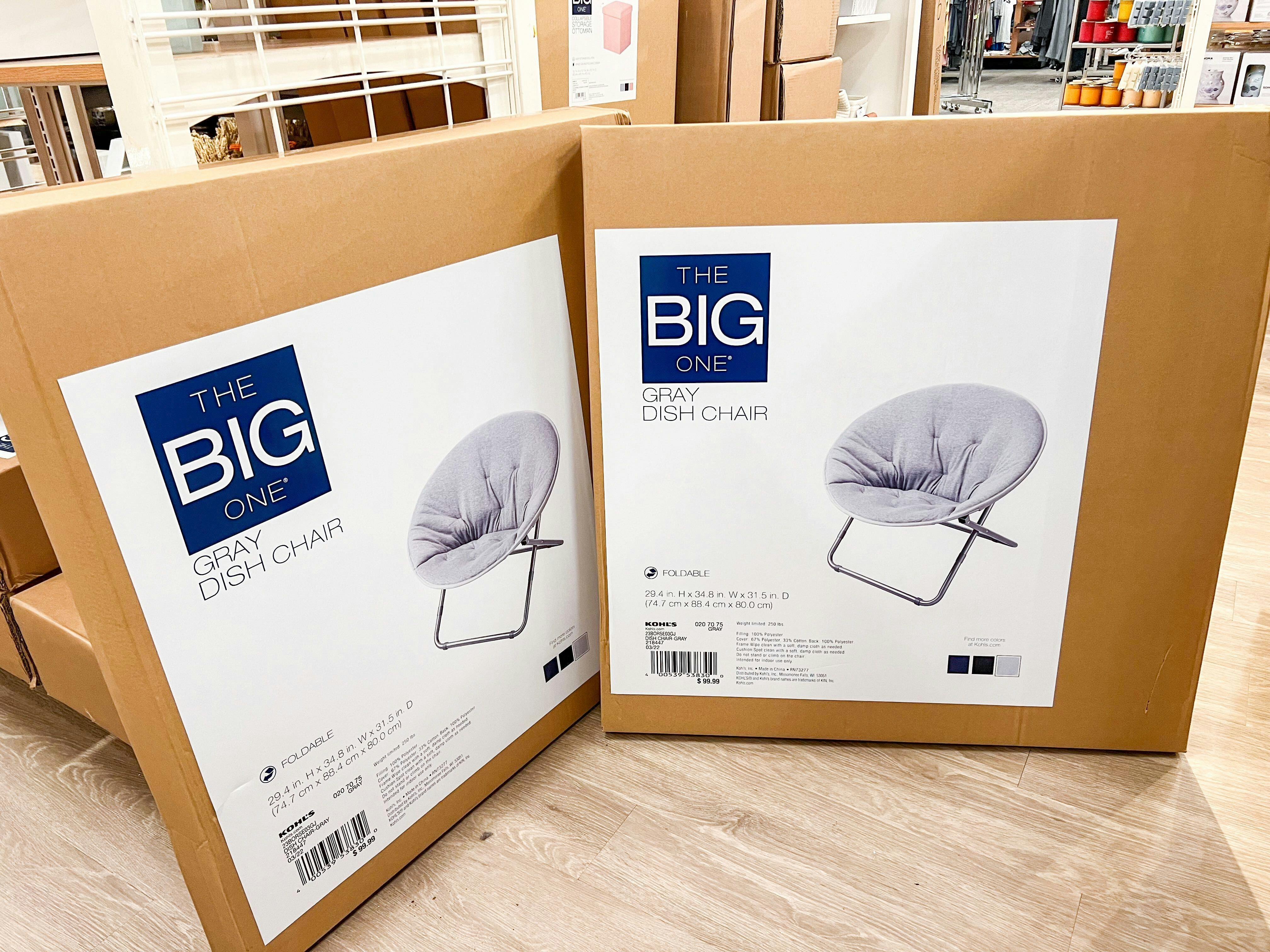 The Big One® Folding Dish Chair in box at kohls