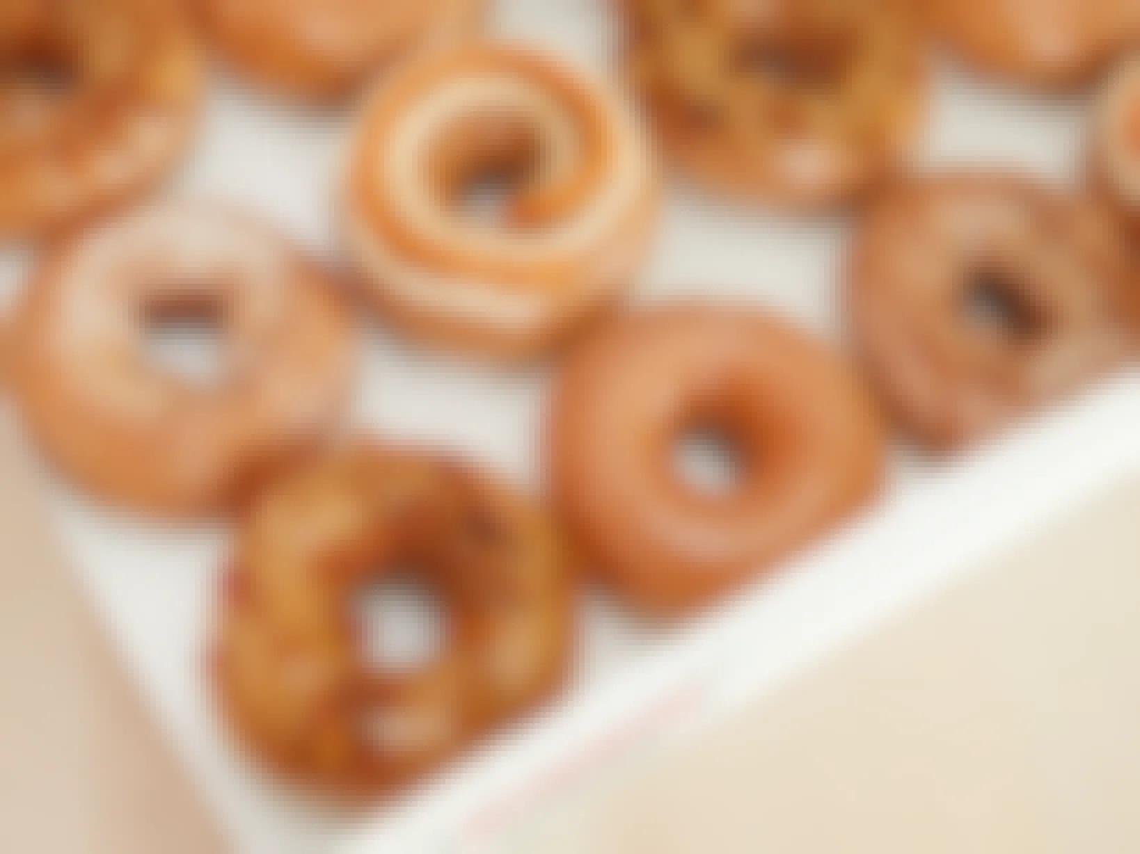 A box of Krispy Kreme pumpkin spice donuts