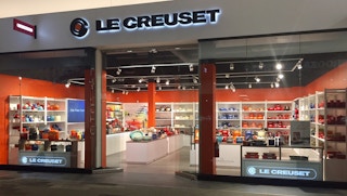 Le Creuset storefront entrance in mall