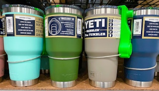 30 oz Yeti ramblers on shelf