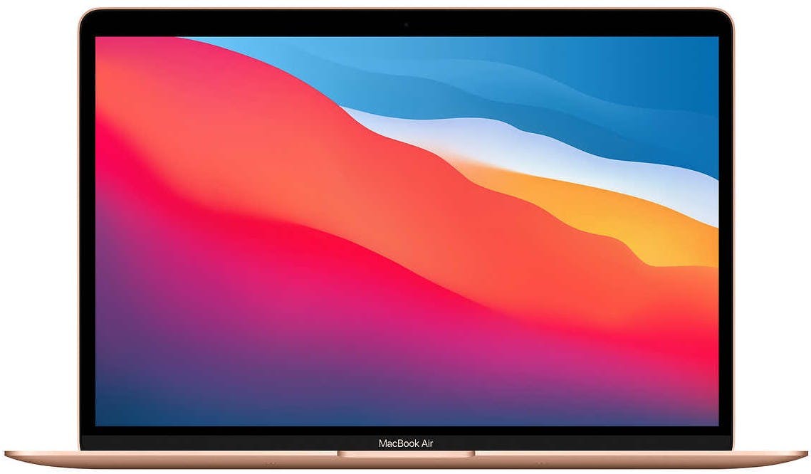 macbook on white background