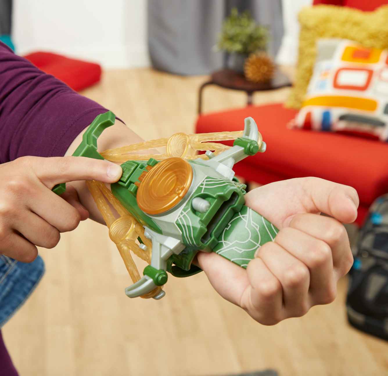 a marvel toy that goes around your wrist and launches discs