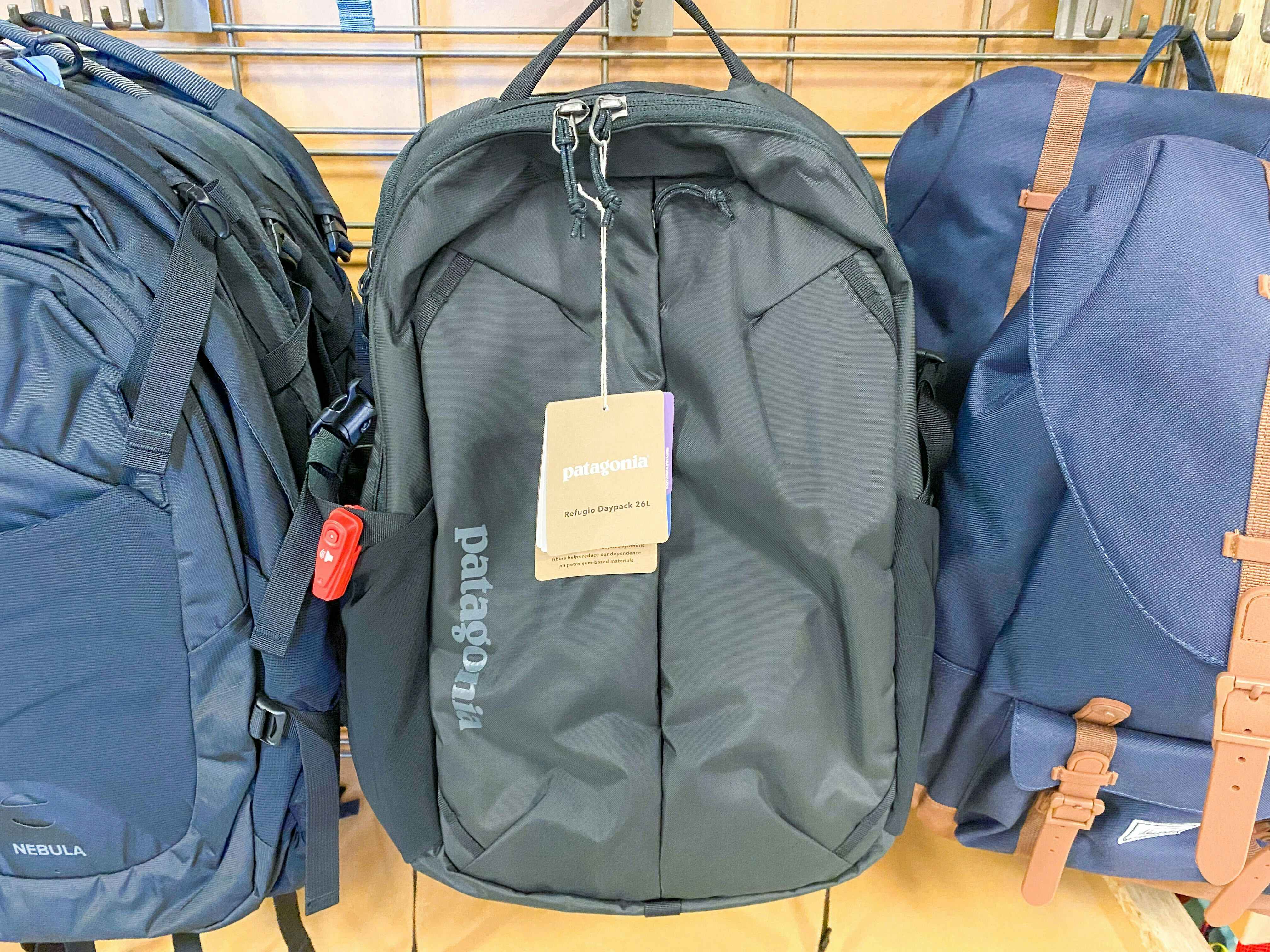a patagonia grey backpack