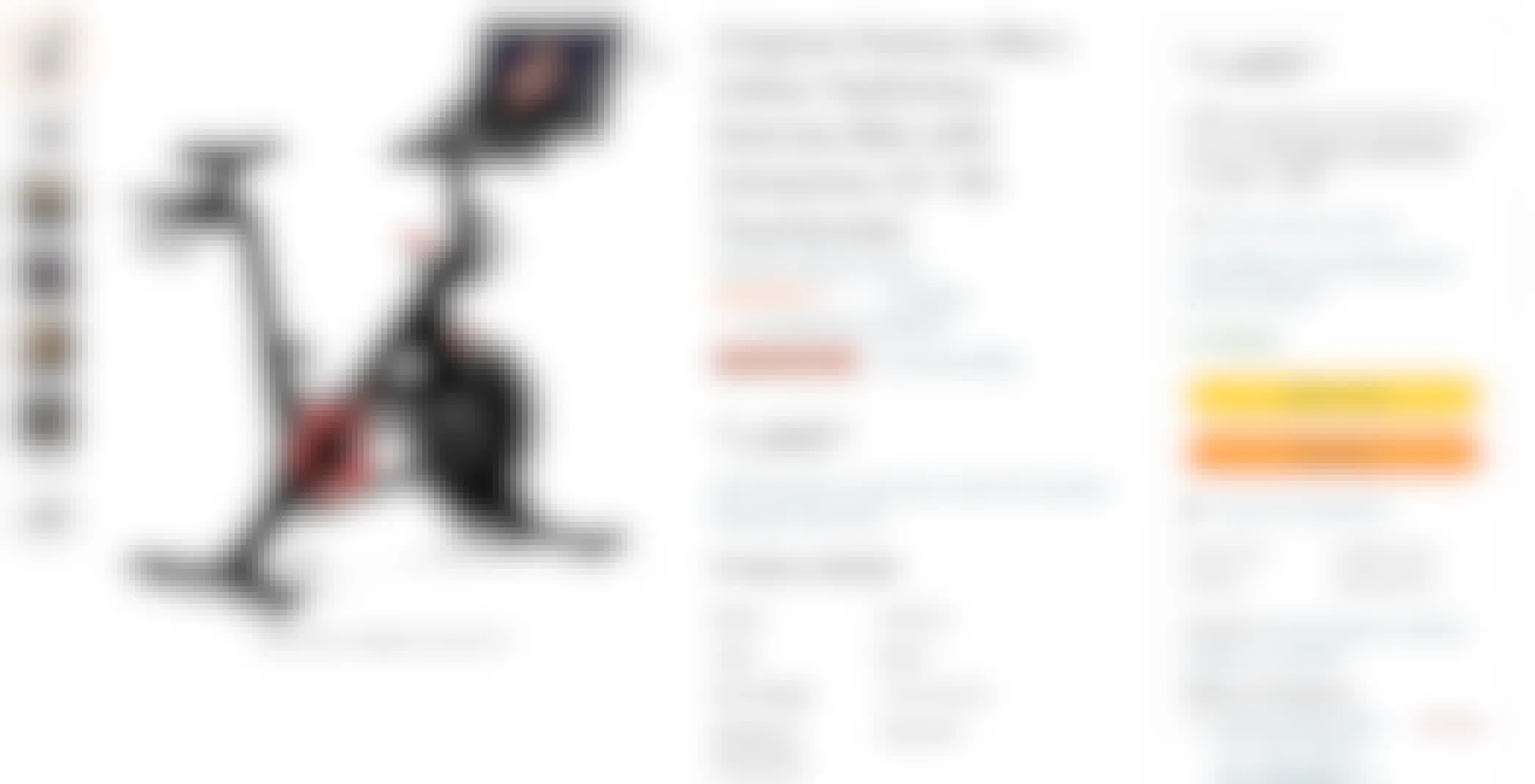 A screenshot of a Peloton bike product page on Amazon.