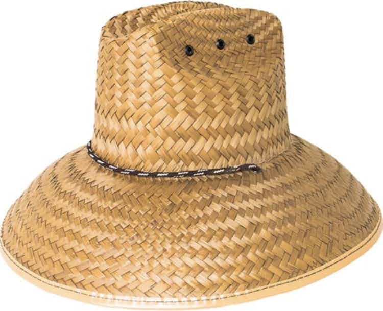 a straw lifeguard hat