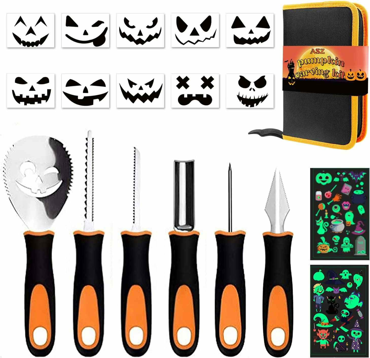 best pumpkin carving kit - An ASZ Pumpkin Carving Kit on a white background