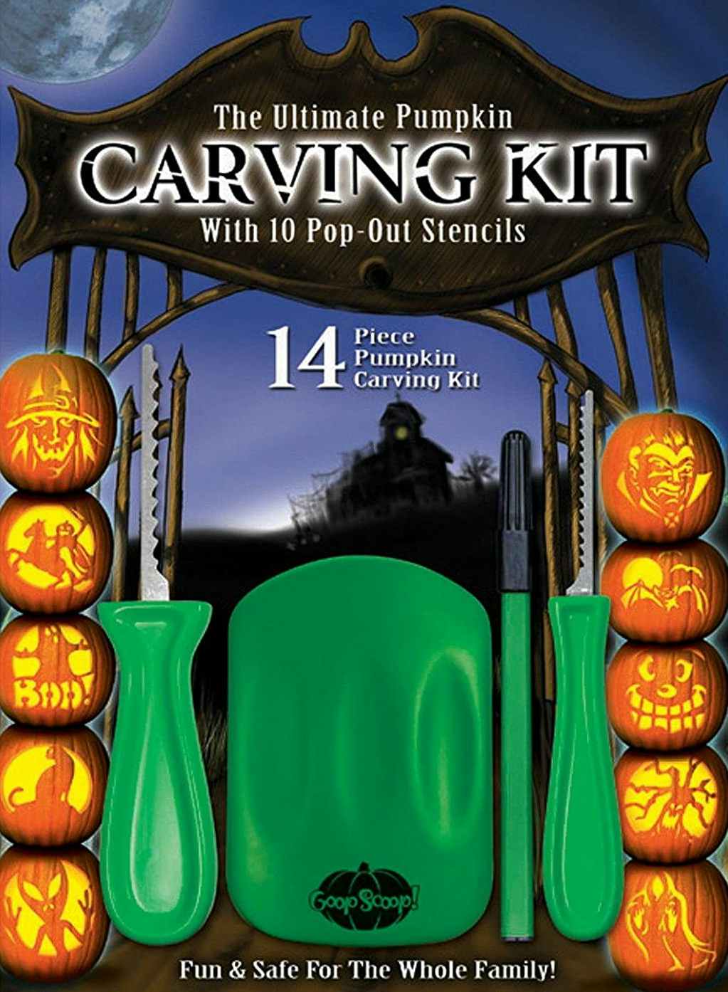 best pumpkin carving kit - A FunWorld Ultimate Pumpkin Carving Kit with 10 Pop-Out Stencils