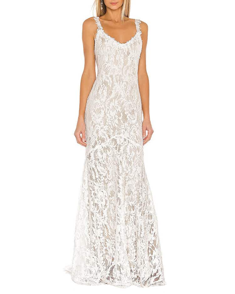 Revolve Heartloom Della Gown wedding dress model