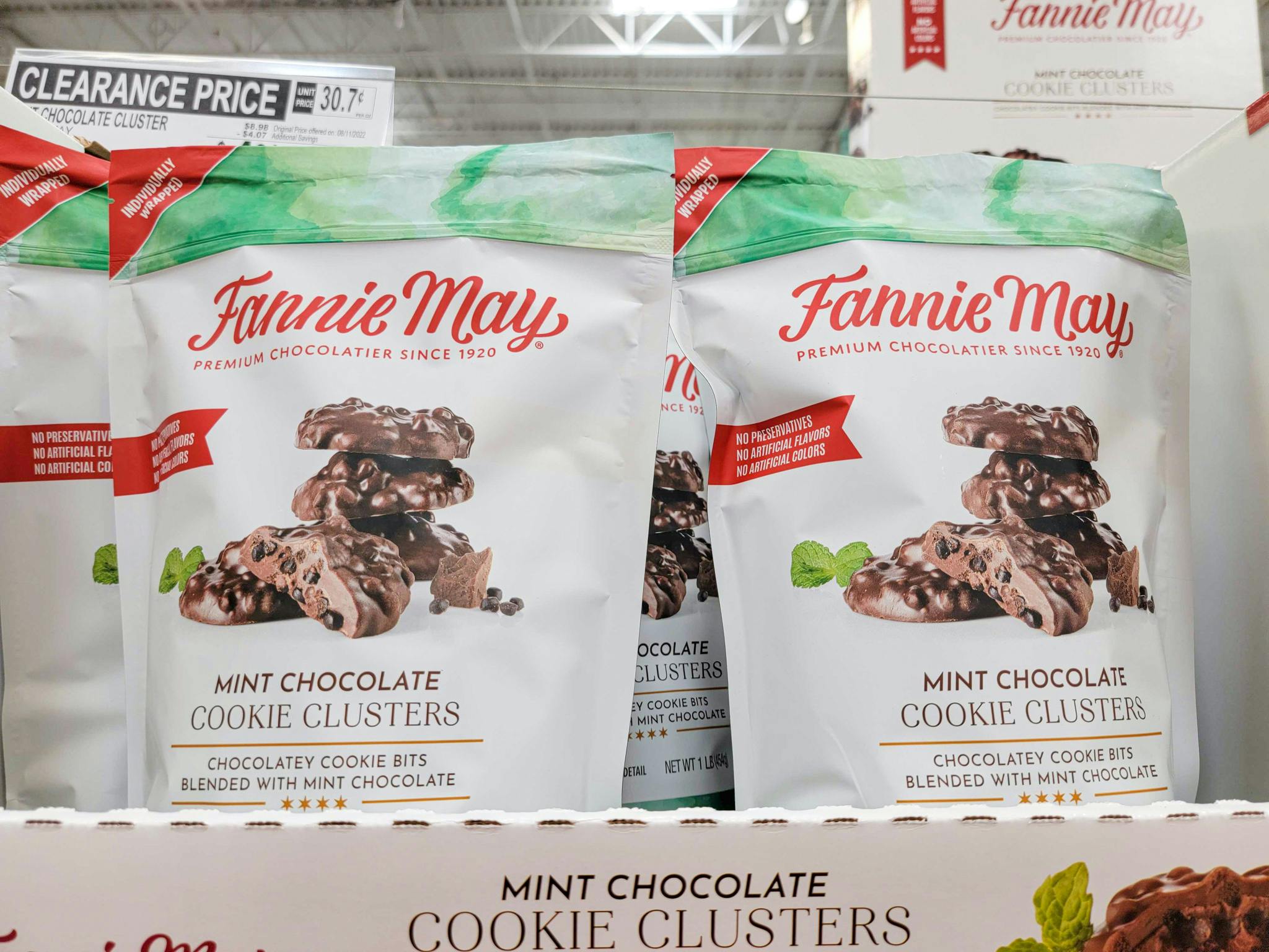 Fannie May Mint Cookie Clusters 16-Ounce, Only .81 at Sam's Club 