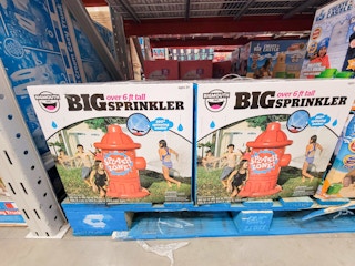 6-foot tall fire hydrant sprinklers