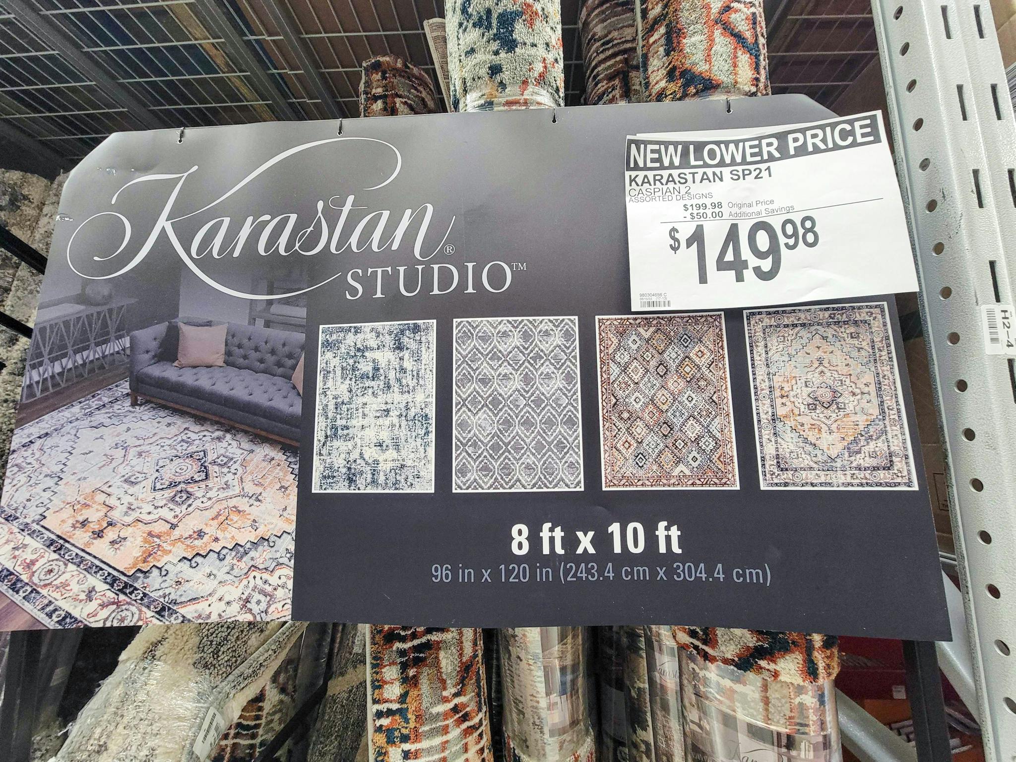 close up sign of area rug designs