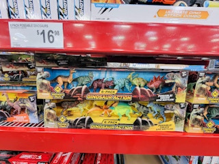 a set of 6 posable dinosaurs