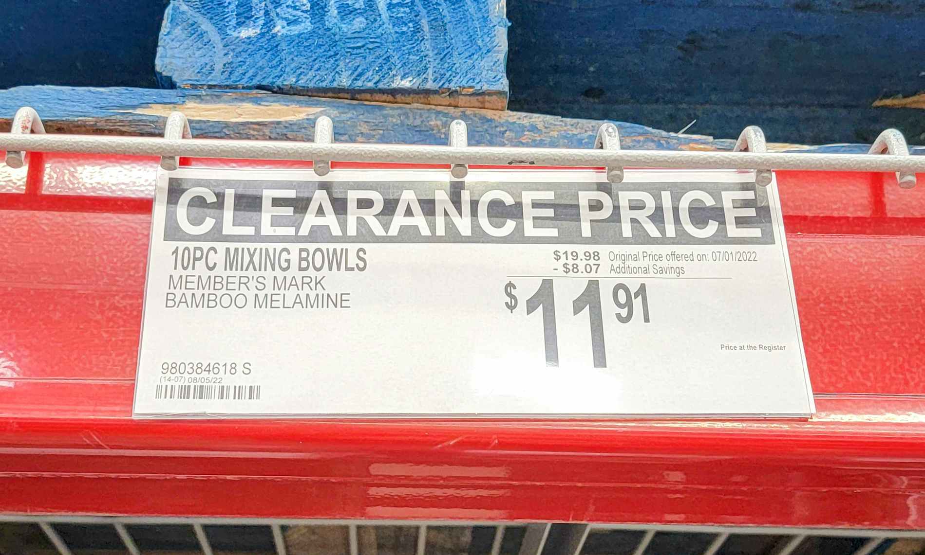 clearance price for a set of 10 mixing bowls with lids for 11.91