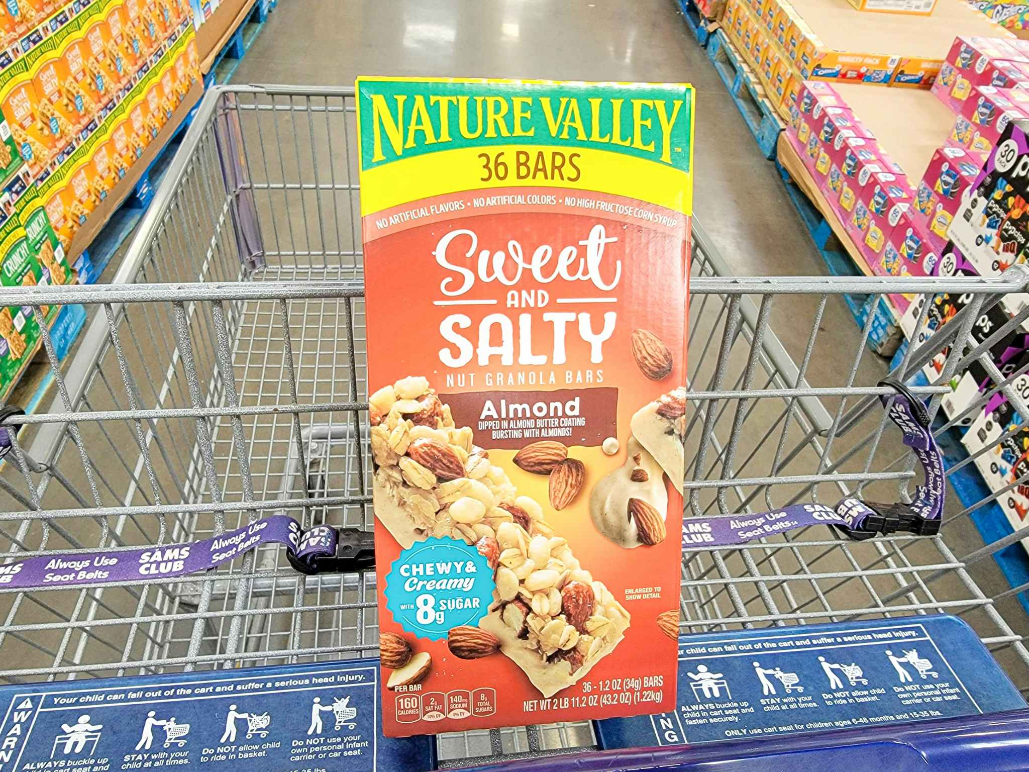a box of nature valley sweet & salty almond bars