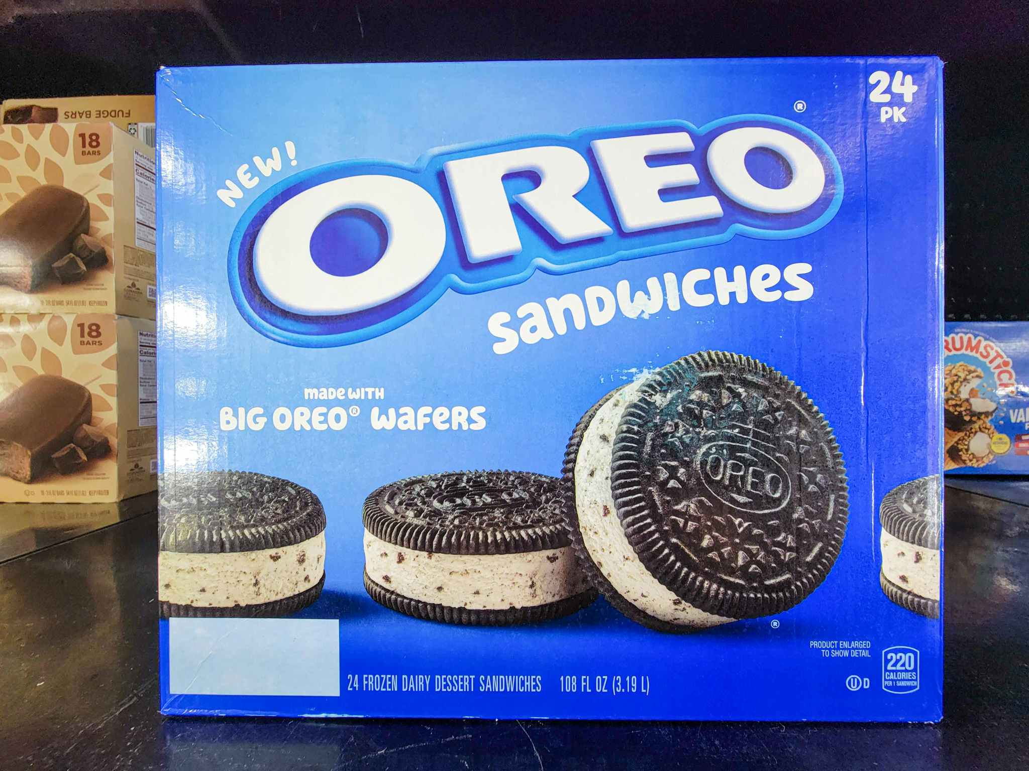 box of 24 oreo ice cream sandwiches