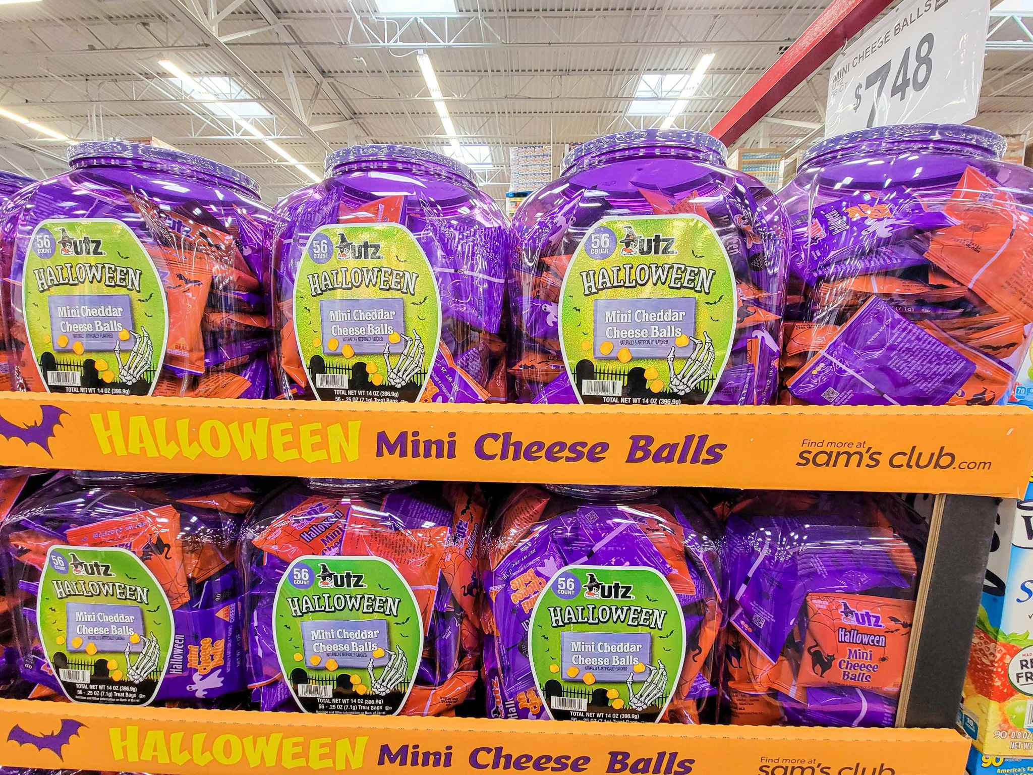 buckets of halloween mini cheddar cheese balls