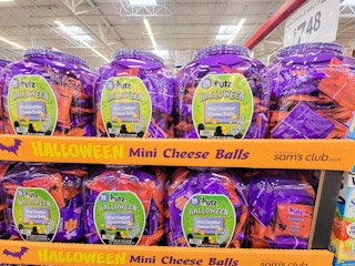 buckets of halloween mini cheddar cheese balls