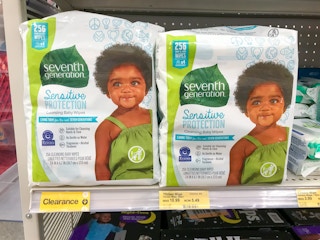 seventh generation free & clear baby wipes on a target shelf