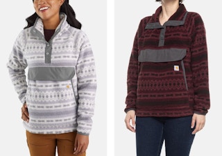 Carhartt Relaxed Fit Fleece Shirt Snap Neck Long Sleeve