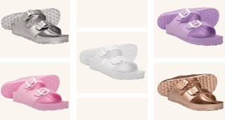 tanga broak oak womens double buckle sandals stock image collage 2022