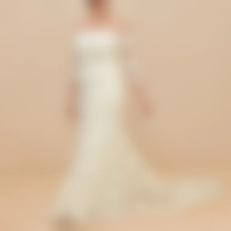 Torrid Off-Shoulder Lace wedding dress model