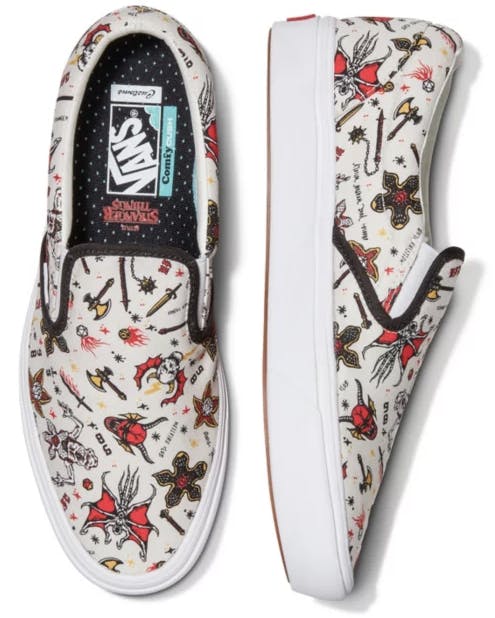 vans stranger things slip ons