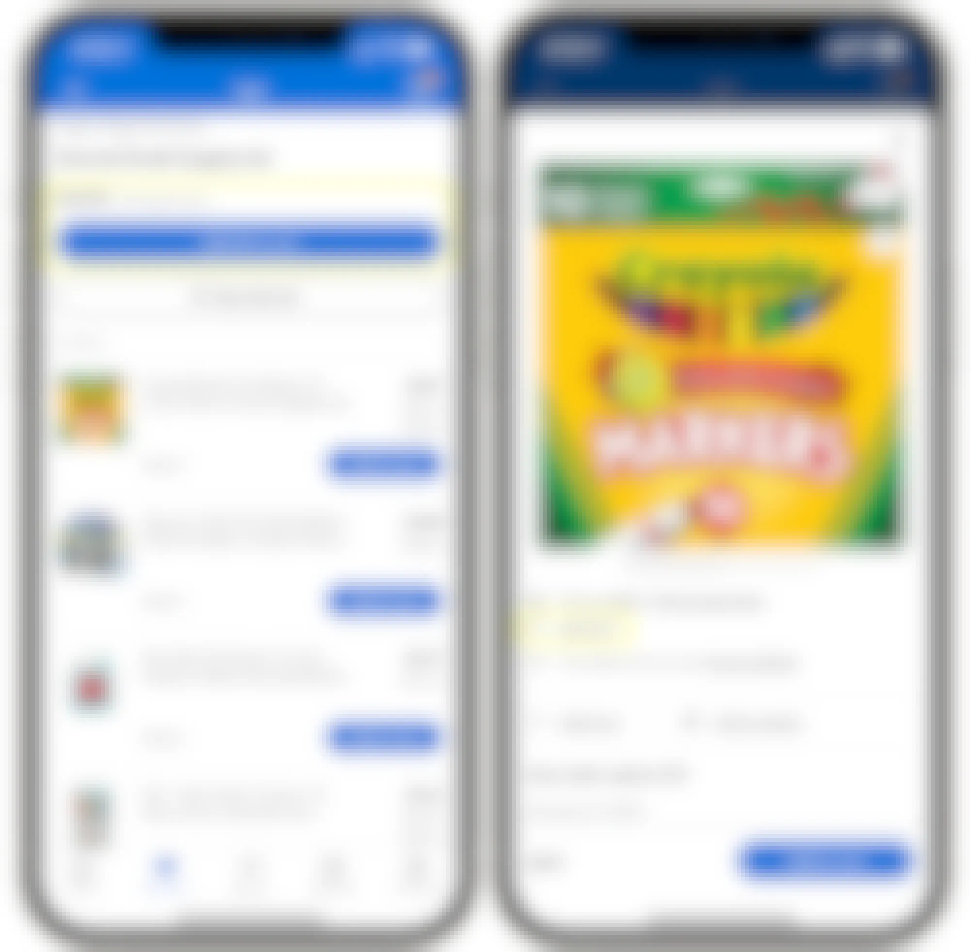 The walmart app featuring products from a second grade school supply list.