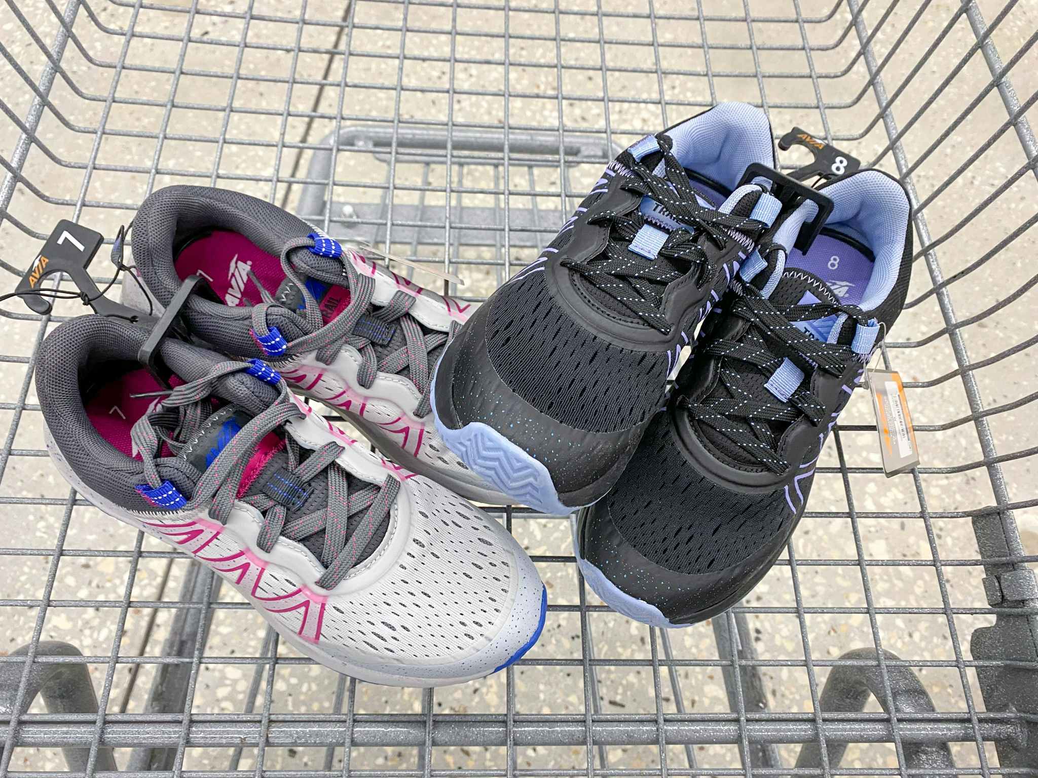 avia trail sneakers in walmart cart