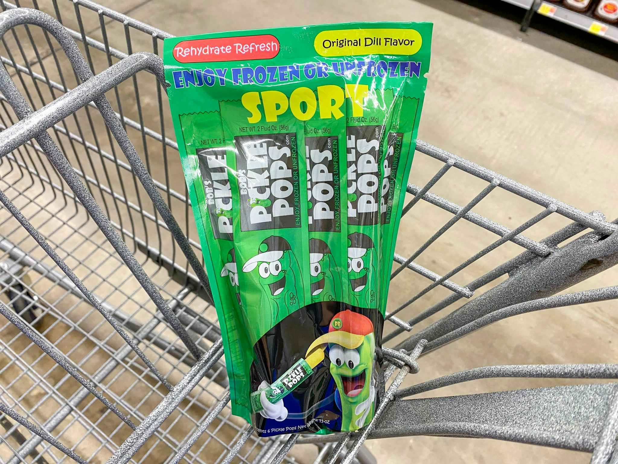 bobs pickle pops in walmart cart