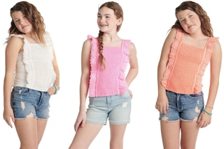walmart justice smocked ruffle tank 2022 1659365953 1659365953
