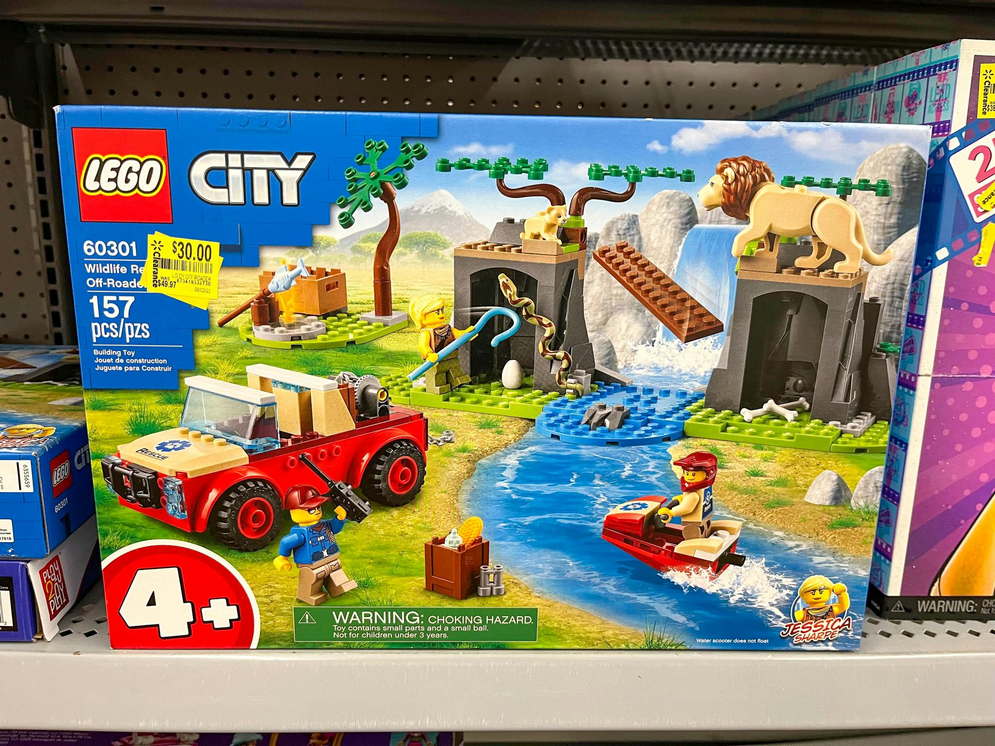 lego city wildlife rescue off road on walmart shelf