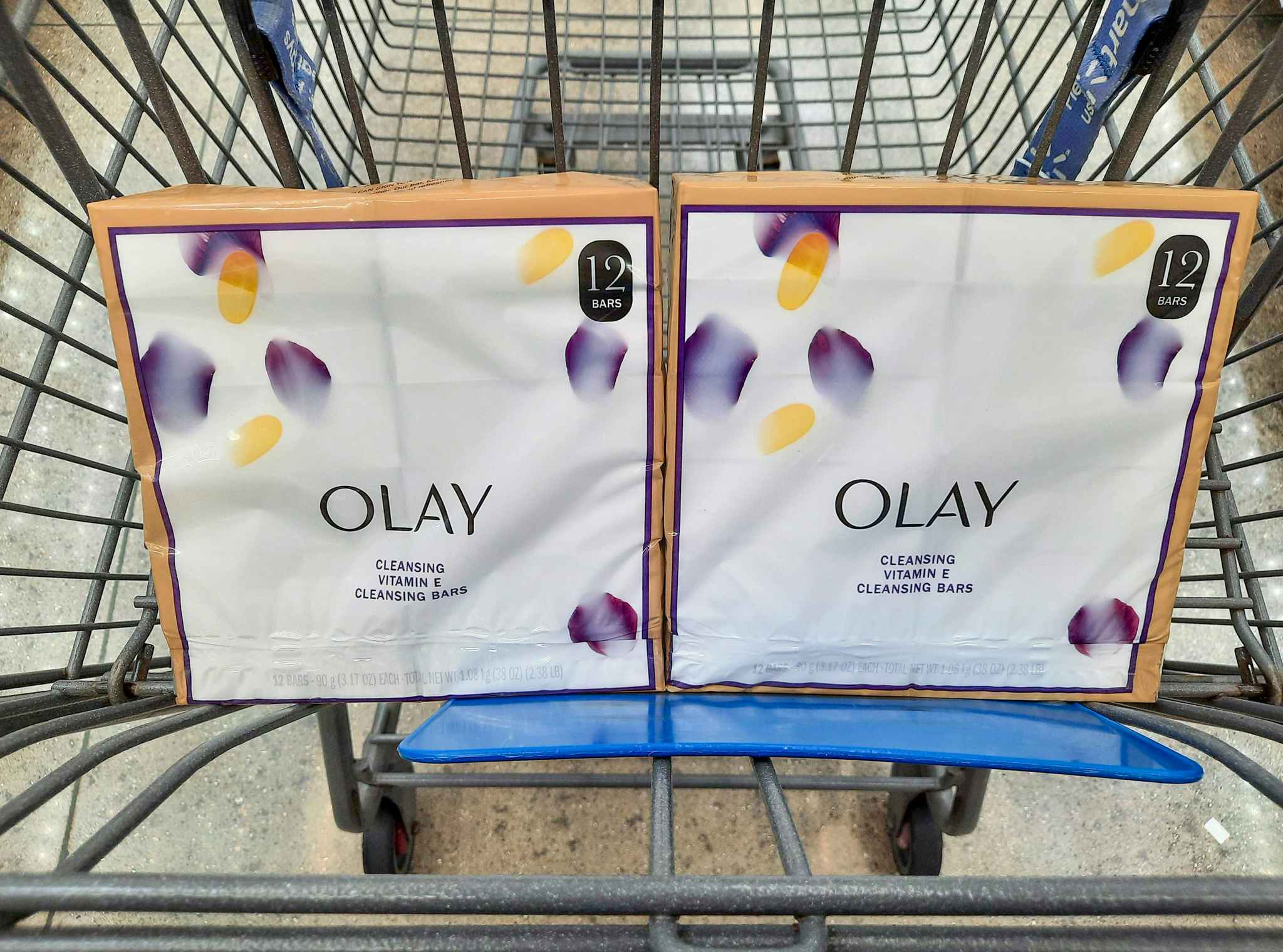 Two Olay Cleaning Bar products in Walmart shopping cart