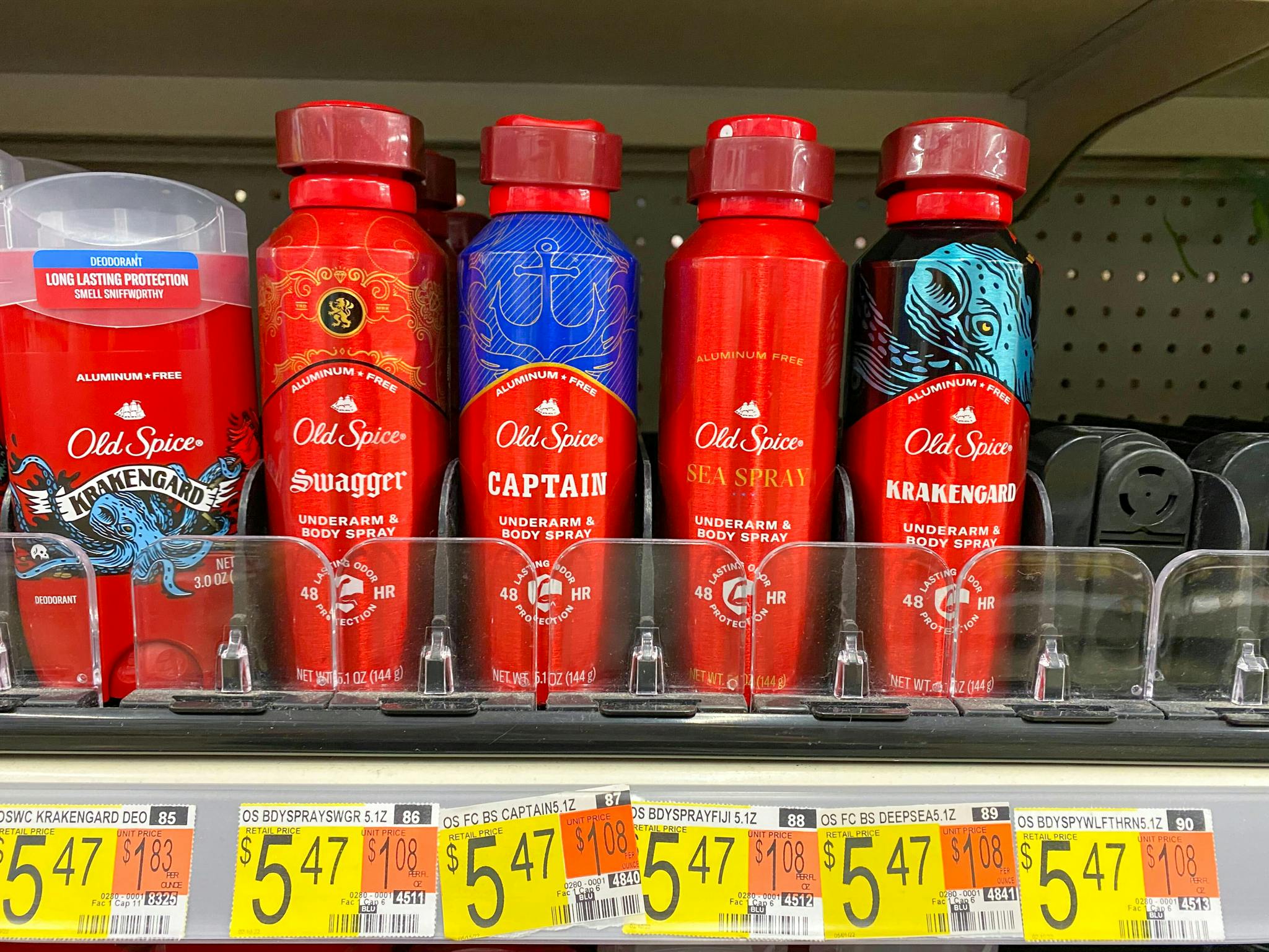 old spice body spray on walmart shelf