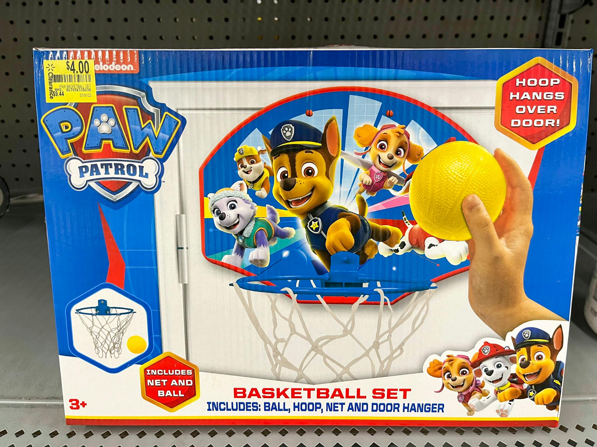 paw patrol basketball set on walmart shelf