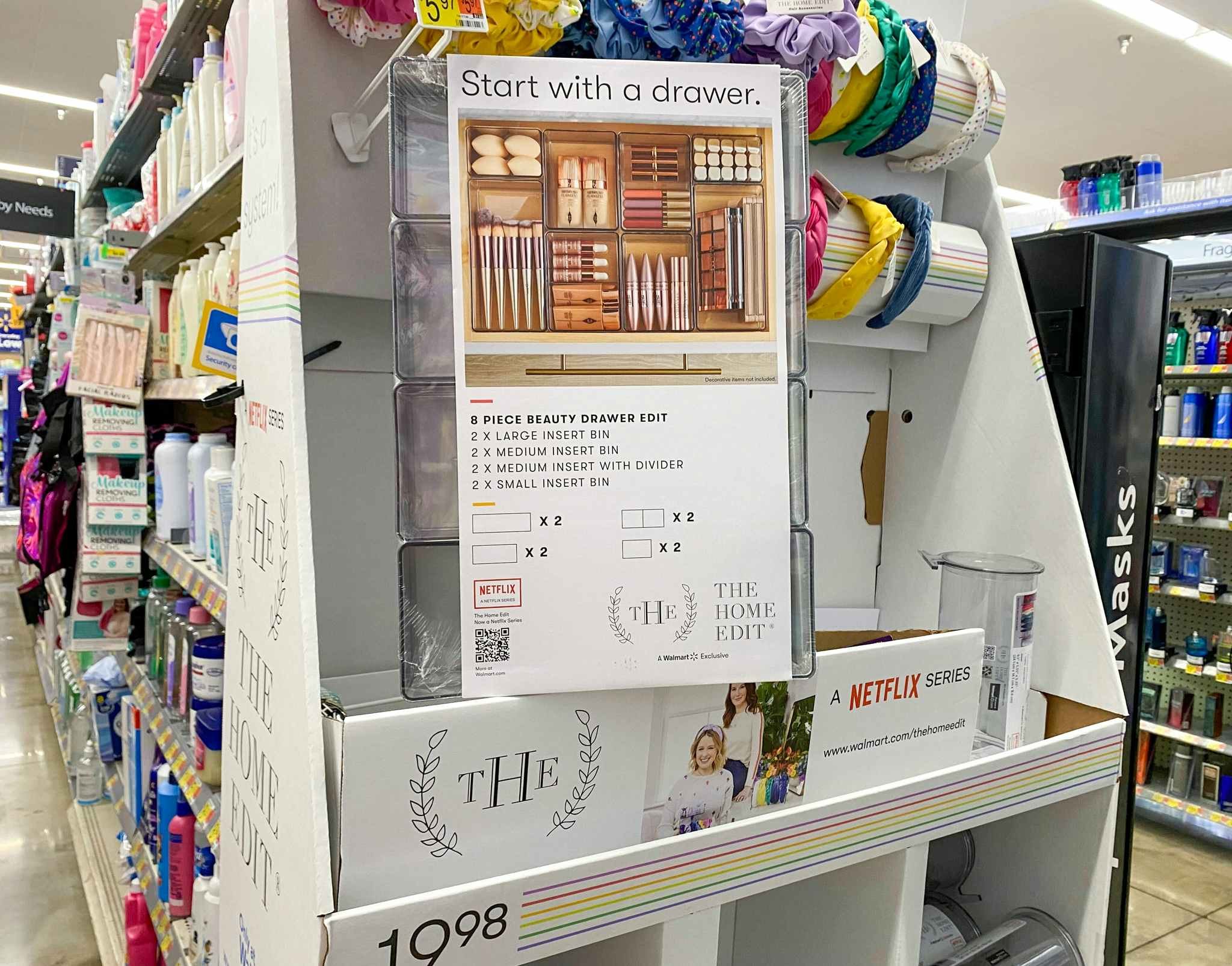 the home edit beauty drawer on display at walmart