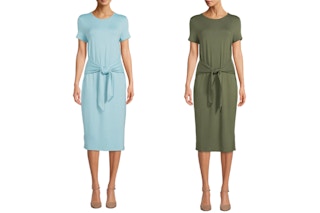 walmart time and tru waist tie knit dress 2022 1660132971 1660132971