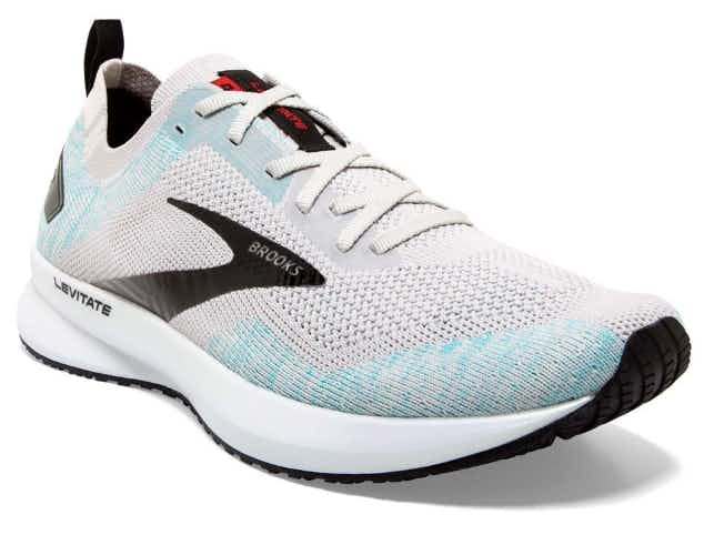 Brooks Gray and Capri Levitate 4 Running Shoe