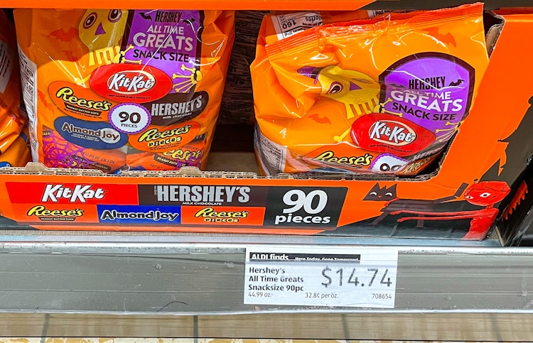 candy on shelf at aldi
