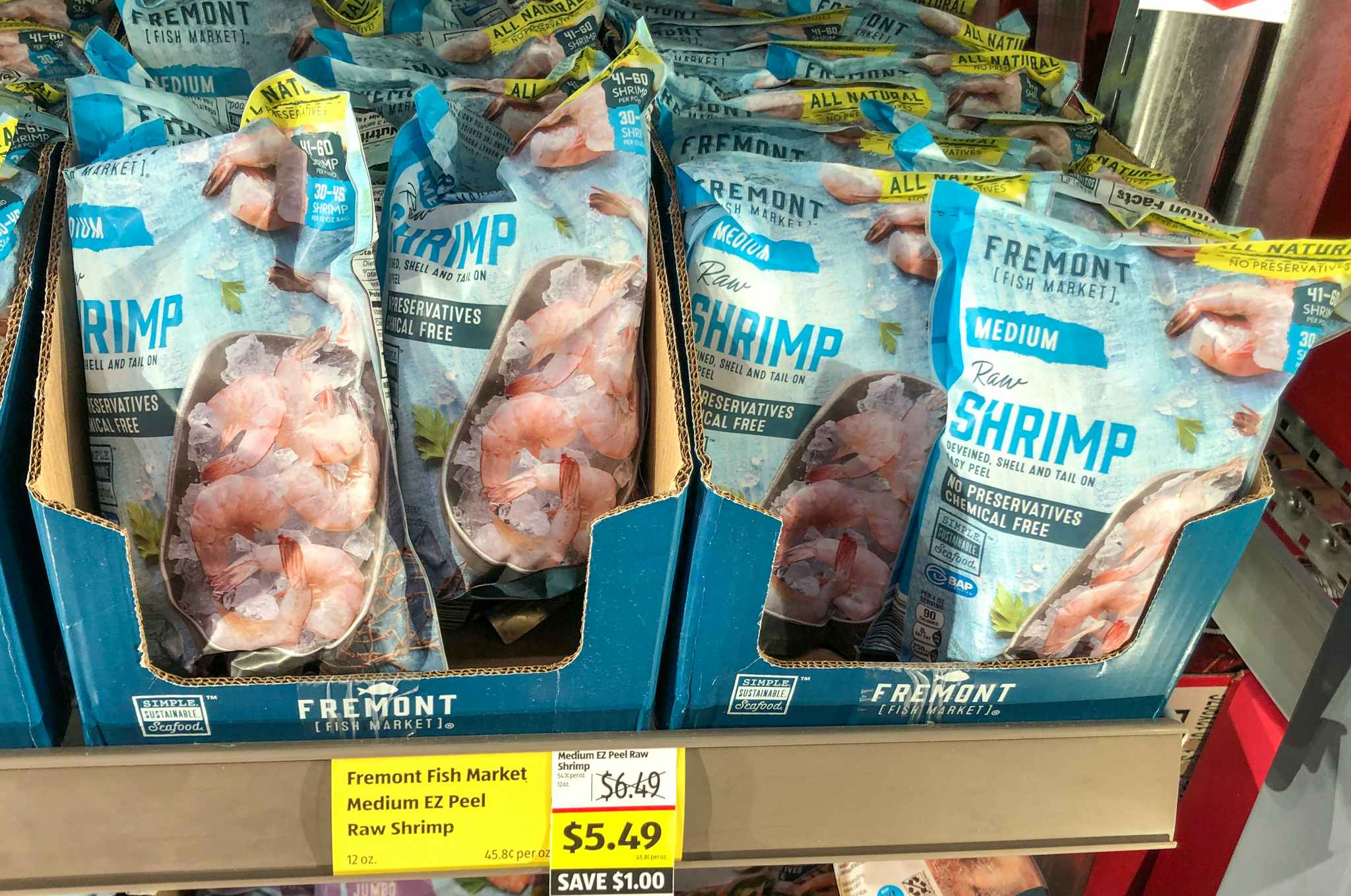 raw shrimp at aldi