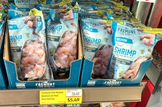 raw shrimp at aldi