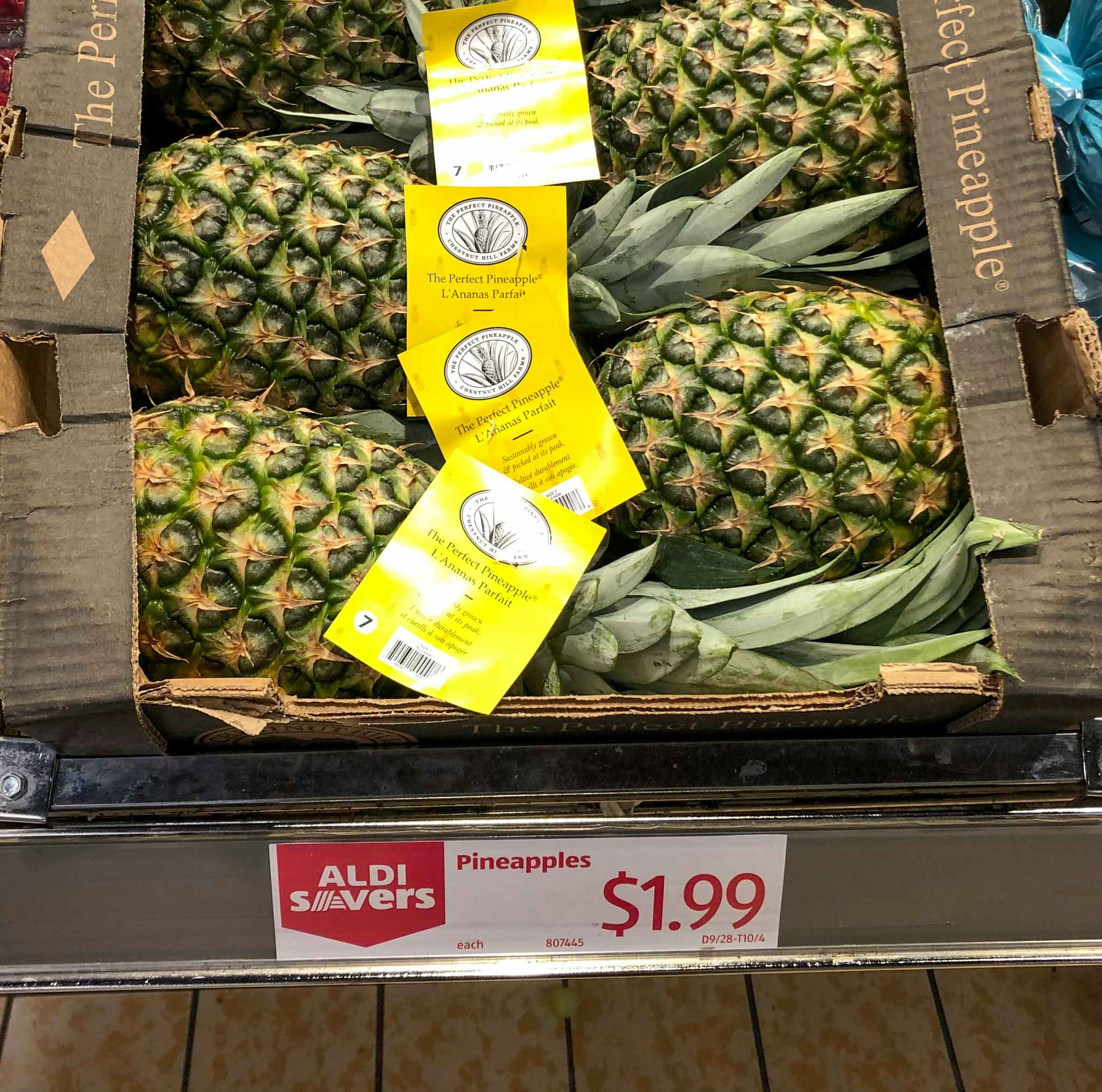 pineapples at aldi