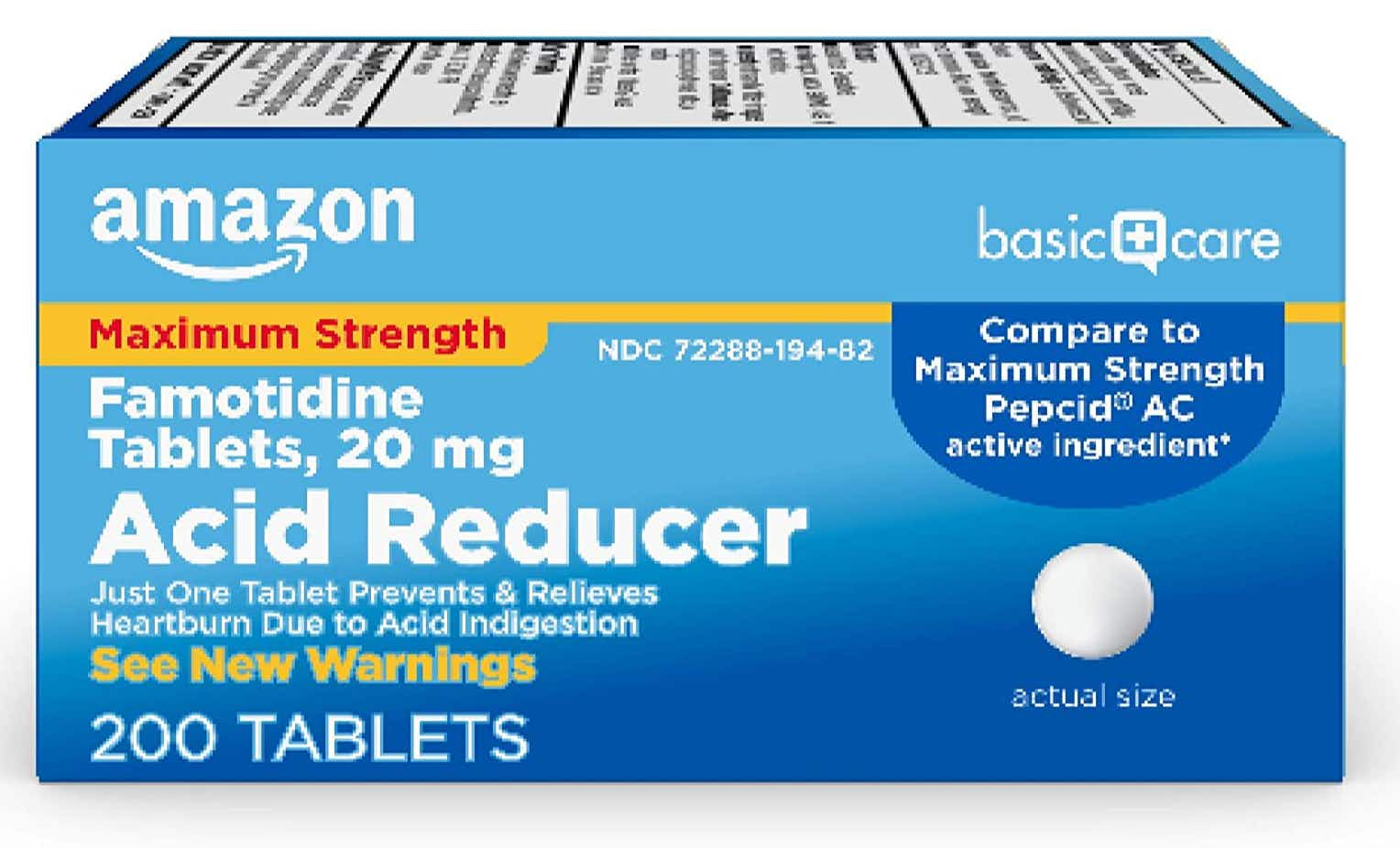 A box of acid reducer tablets