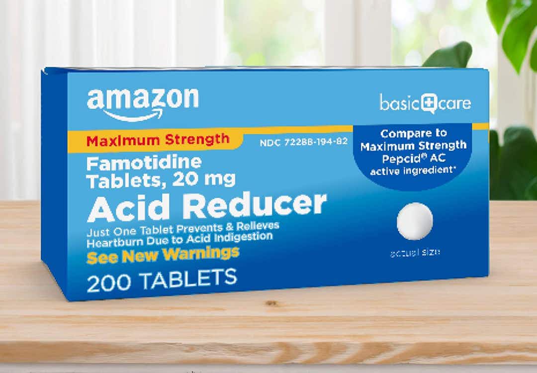 A box of acid reducer tablets