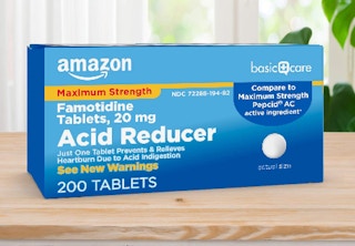 A box of acid reducer tablets