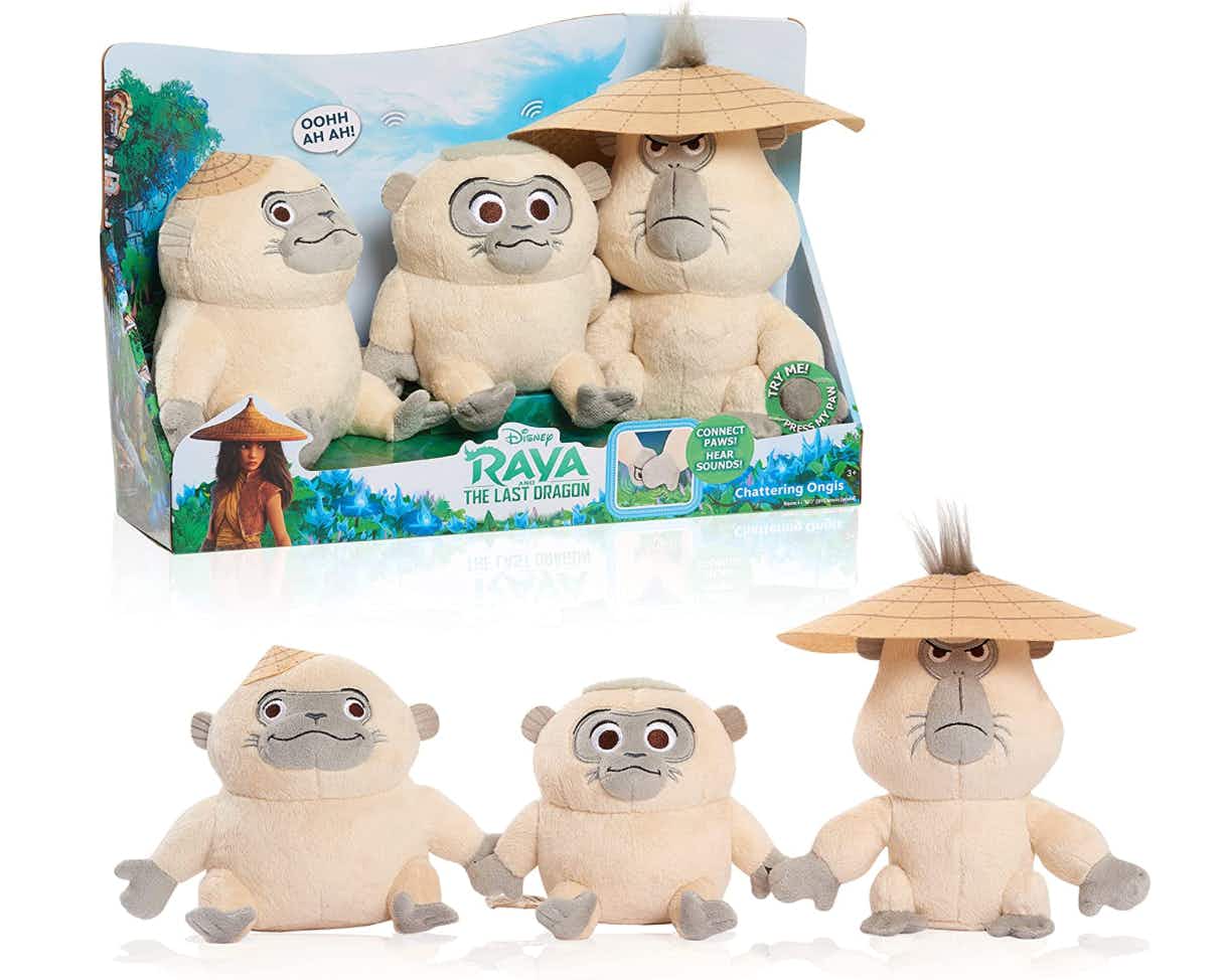 Three monkey plush toys