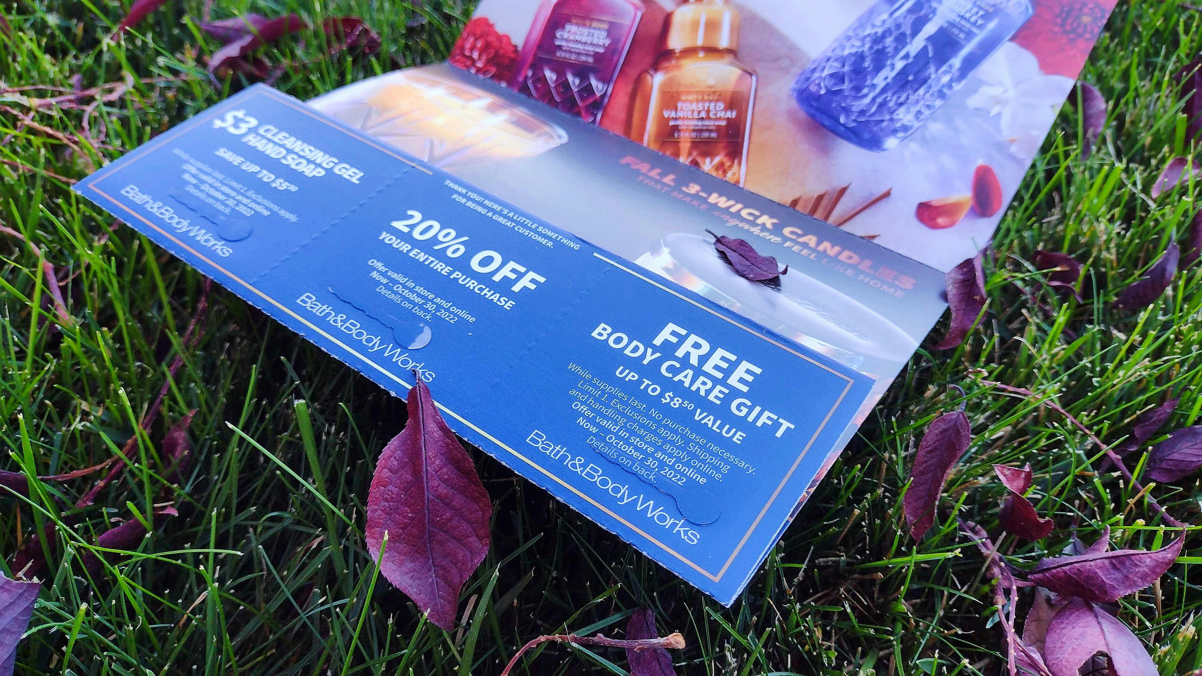 Bath and body works coupon free candle