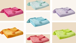 belk throw blanket with tensil collage