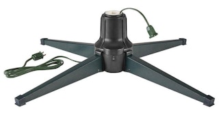 A 9ft Max rotating Christmas tree stand on a white background.