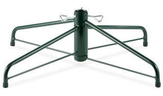 A Folding Metal Christmas tree stand on a white background.