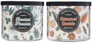 Two fall candles from Ulta on a white background.